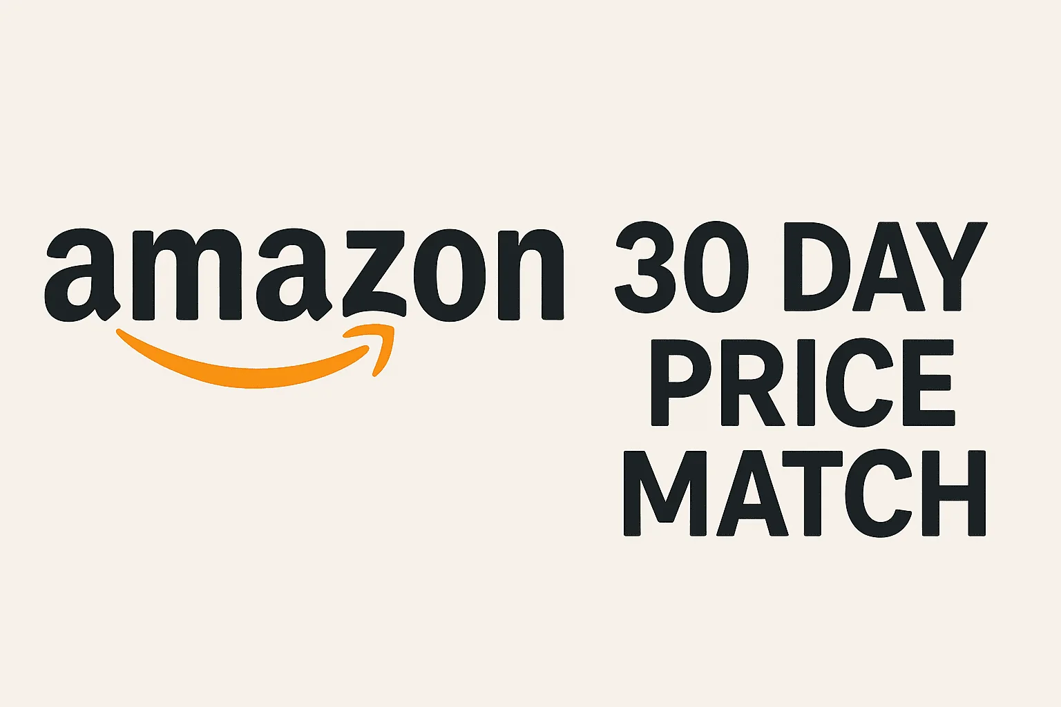 realistic horizontal Amazon shopping concept showing a laptop screen with changing prices and a 30-day calendar, illustrating Amazon 30-day price match policy
