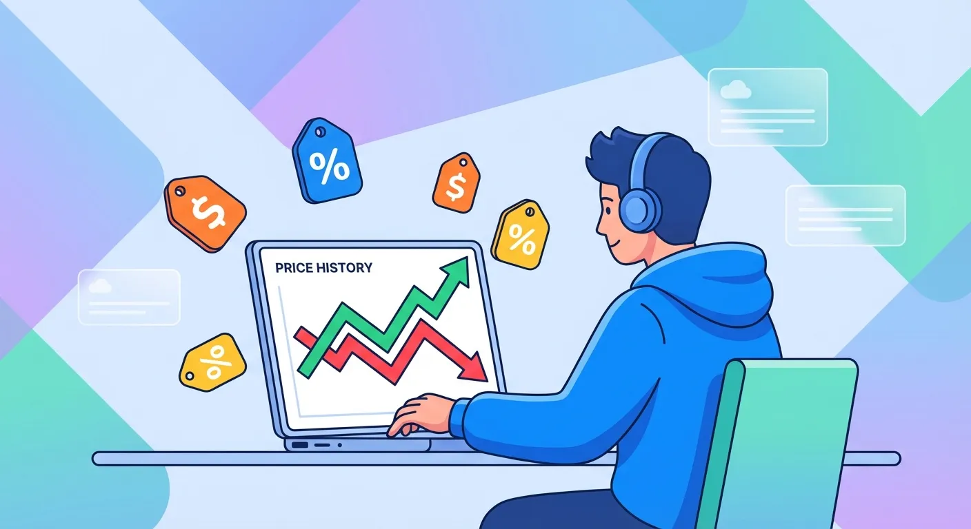 Amazon price history chart extension showing price trends on a product page