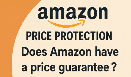 Illustration of Amazon price protection with a digital receipt, refund icon, and shopping cart for “Amazon price protection” SEO