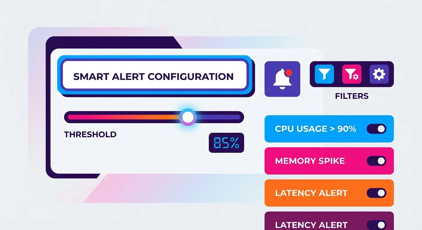 Smart price alert threshold settings dashboard showing notification controls