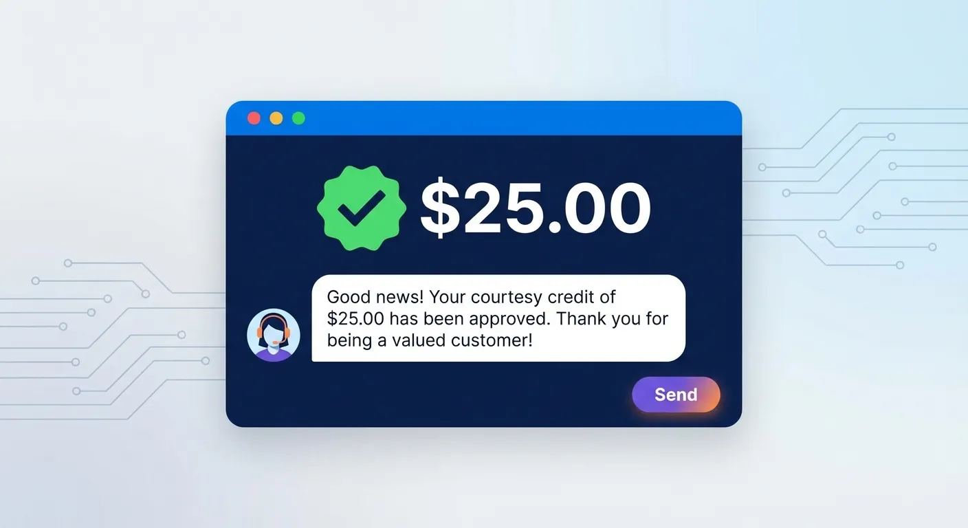 Amazon customer service chat showing courtesy credit approval for price drop