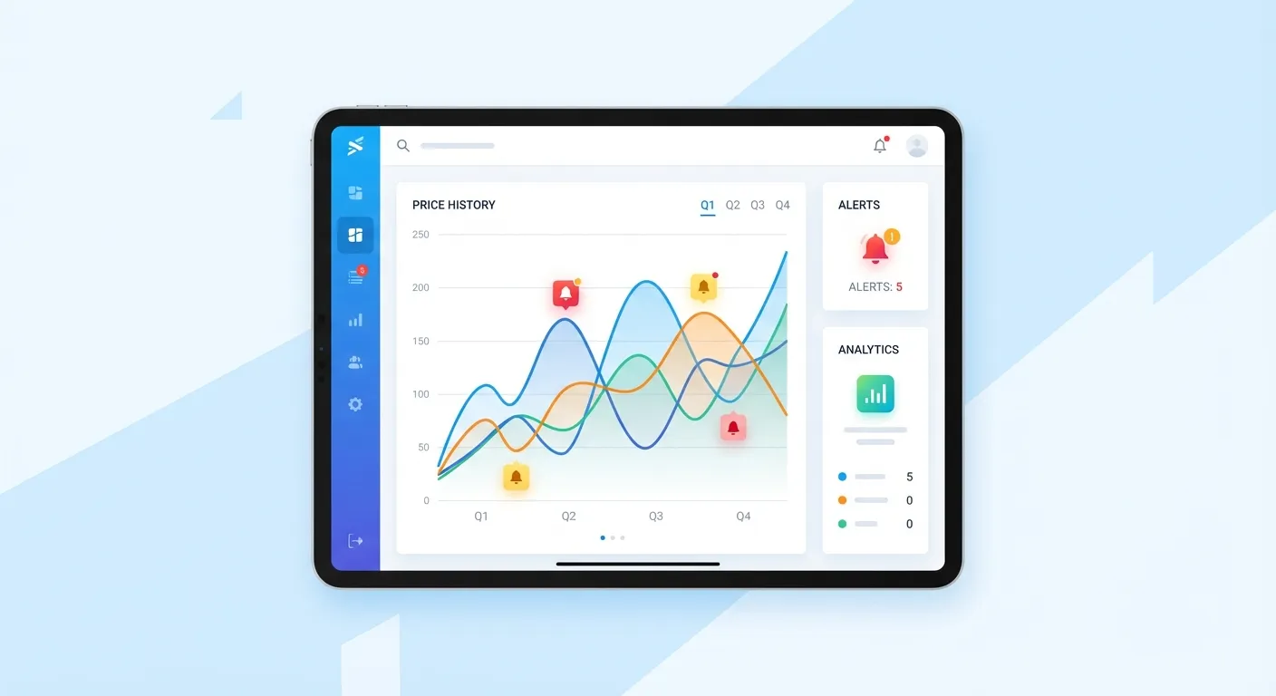Keepa price tracking features and dashboard interface