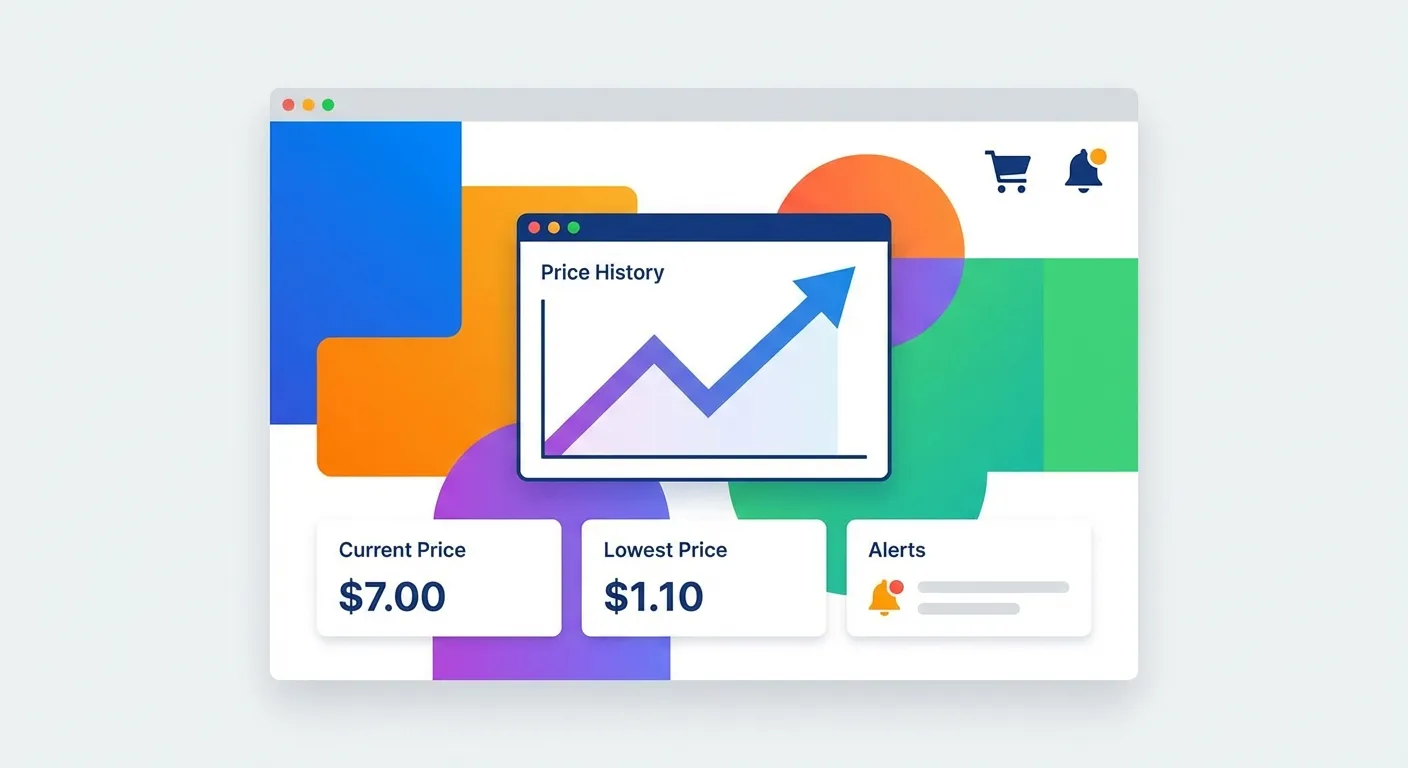 Keepa browser extension showing Amazon price history charts and tracking features