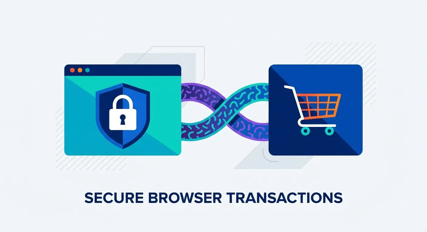 Browser extension permissions diagram showing secure data flow within browser